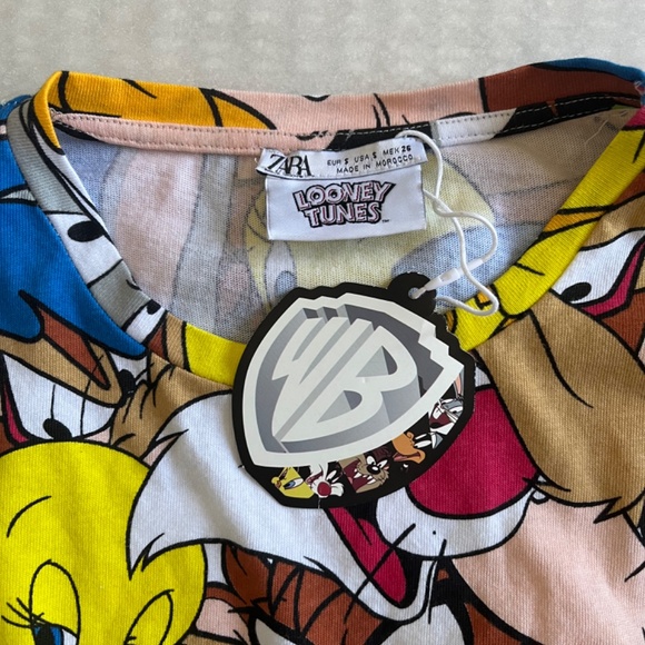 ZARA LOONEY TUNES © WARNER BROS. COTTON BUGS BUNNY CASUAL T-SHIRT TOP - Picture 7 of 9